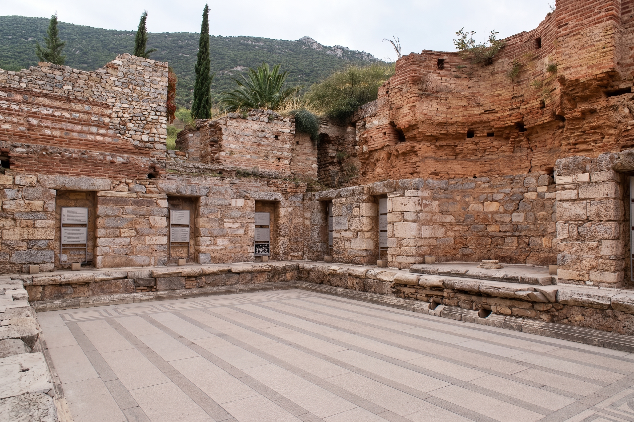 The library courtyard as it stands today